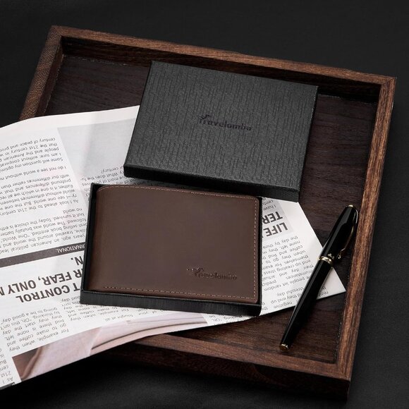 ⚡Travelambo Men Craze Horse Brown Genuine Leather Handmade Bifold Stylish Wallet - Picture 4 of 8